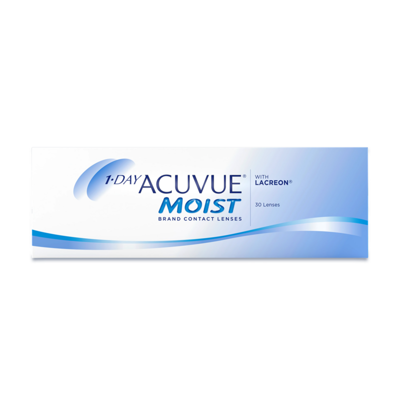 1-Day ACUVUE MOIST Johnson & Johnson Daily Disposable Contact Lenses (Myopia)